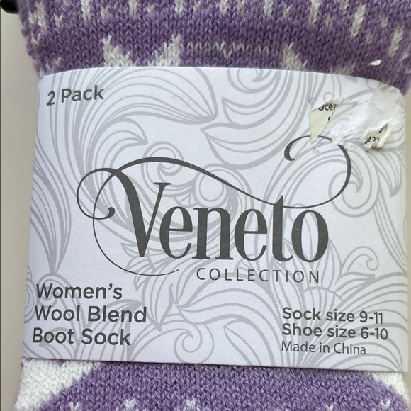 Veneto Lavender Wool Blend Women's Socks - Picture 3 of 4